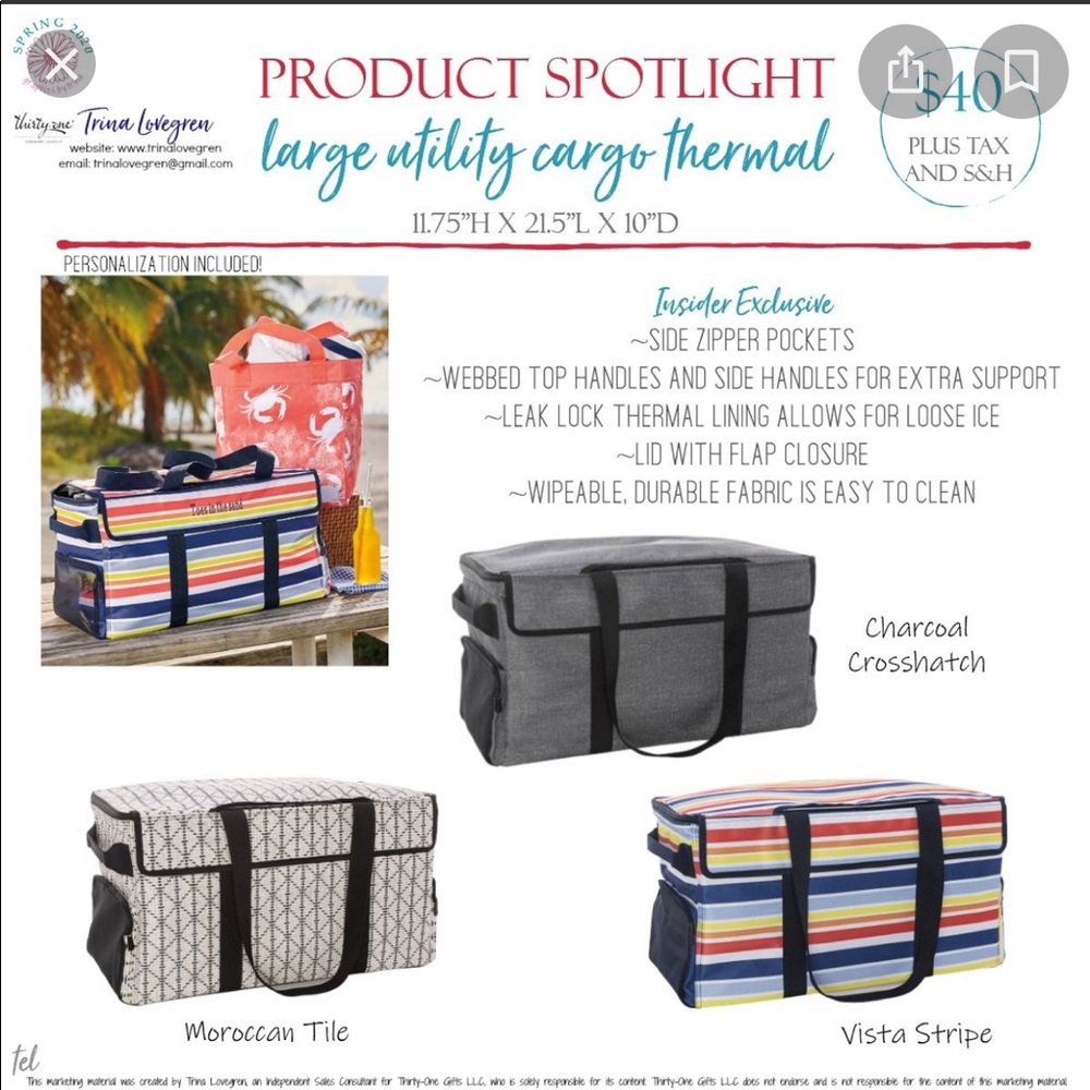 Thirty one large utility tote